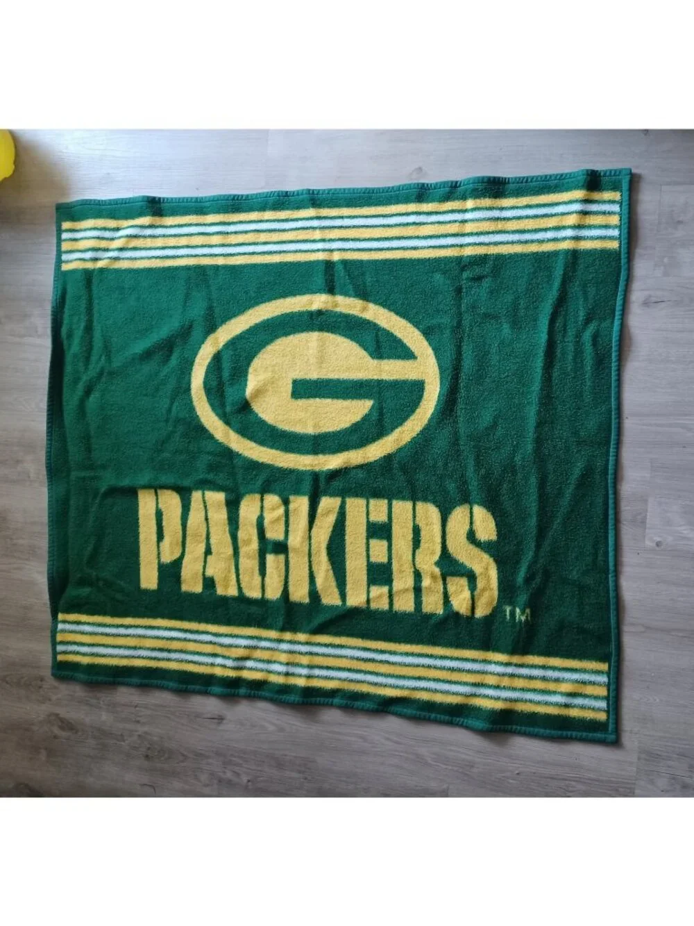 Vtg Green Bay Packers Fan Lap Throw Blanket 53